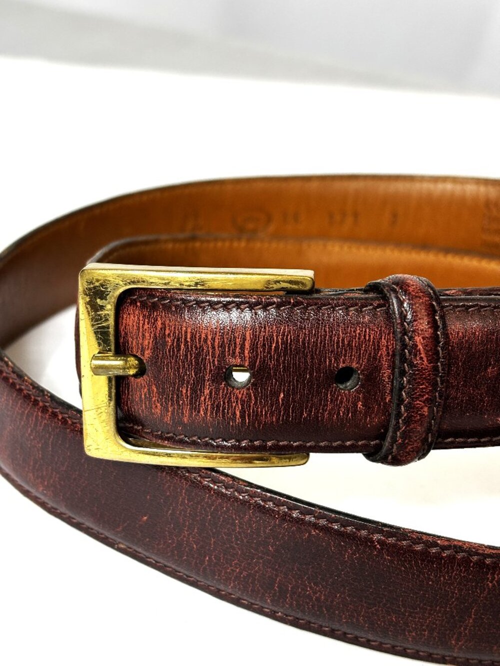 Trafalgar 100% Cortina Mahogany Leather Business or Casual Belt 36 – 39”